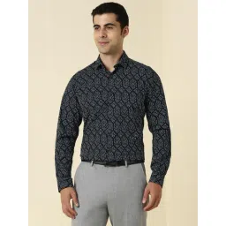Allen Solly Black Slim Fit Print Formal Shirt-picture-11