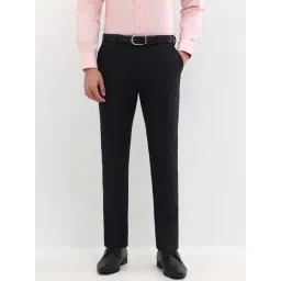 Allen Solly Black Slim fit Solid Trousers-picture-22
