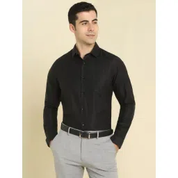 Allen Solly Black Slim Fit Textured Formal Shirt-picture-23