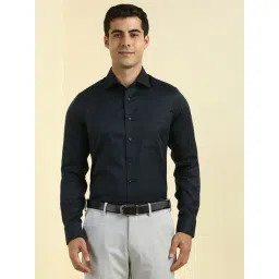 Allen Solly Black Slim Fit Textured Shirt-picture-42