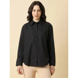 Allen Solly Black Solid Shirt-picture-13