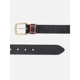 Allen Solly Black Textured Leather Casual Belt image 4