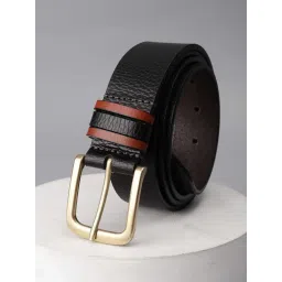 Allen Solly Black Textured Leather Casual Belt image 1
