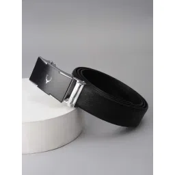 Allen Solly Black Textured Leather Formal Belt-picture-43