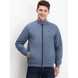 Allen Solly Blue & Black Regular Fit Quilted Reversible Jacket-picture-24