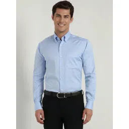 Allen Solly Blue Cotton Regular Fit Checks Shirt-picture-19