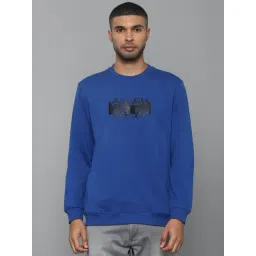 Allen Solly Blue Cotton Regular Fit Graphic SweatShirt-picture-45