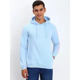 Allen Solly Blue Cotton Regular Fit Hooded Sweatshirt-picture-48