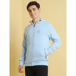 Allen Solly Blue Cotton Regular Fit Hooded Sweatshirts-picture-45