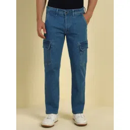 Allen Solly Blue Cotton Regular Fit Jeans-picture-30