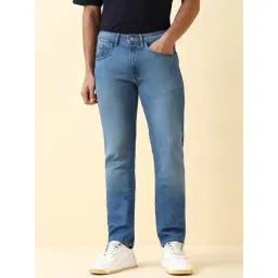 Allen Solly Blue Cotton Regular Fit Jeans-picture-10