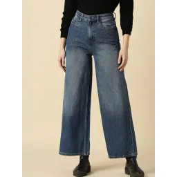 Allen Solly Blue Cotton Regular Fit Jeans-picture-22