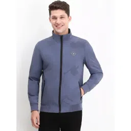 Allen Solly Blue Cotton Regular Fit Printed Jacket-picture-21