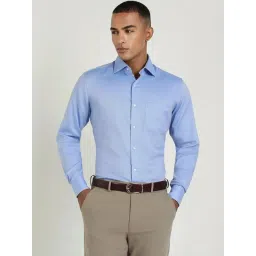 Allen Solly Blue Cotton Regular Fit Shirt-picture-22