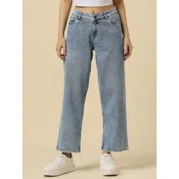 Allen Solly Blue Cotton Regular fit Solid Jeans-picture-37