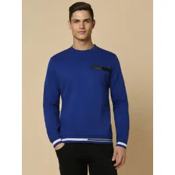 Allen Solly Blue Cotton Regular Fit Sweatshirt-picture-17