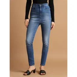 Allen Solly Blue Cotton Skinny Fit Mid Rise Jeans-picture-12