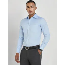 Allen Solly Blue Cotton Slim Fit Printed Shirt-picture-41