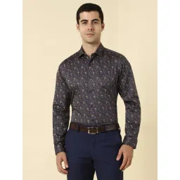 Allen Solly Blue Cotton Slim Fit Printed Shirt-picture-47
