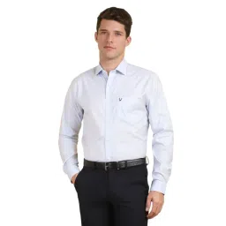 Allen Solly Blue Cotton Slim Fit Printed Shirt-picture-38