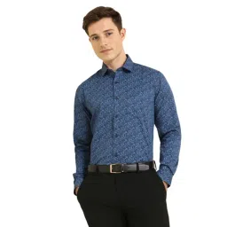 Allen Solly Blue Cotton Slim Fit Printed Shirt-picture-44