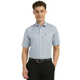 Allen Solly Blue Cotton Slim Fit Printed Shirt-picture-16