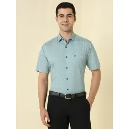 Allen Solly Blue Cotton Slim Fit Printed Shirt-picture-32