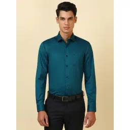 Allen Solly Blue Cotton Slim Fit Shirt-picture-15