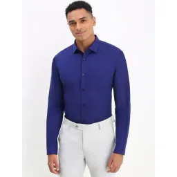 Allen Solly Blue Cotton Slim Fit Shirt-picture-40