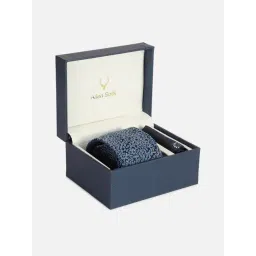 Allen Solly Blue Embroidered Tie with Pocket Square-picture-35