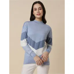 Allen Solly Blue Printed Sweater-picture-19