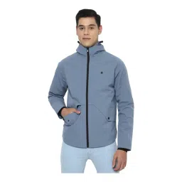 Allen Solly Blue Regular Fit Hooded Jacket-picture-24