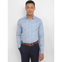 Allen Solly Blue Slim Fit Printed Shirt-picture-36