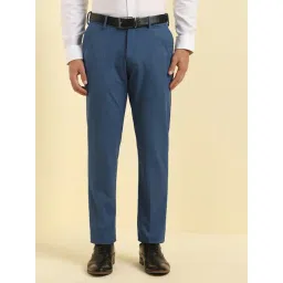 Allen Solly Blue Slim Fit Textured Trousers-picture-47