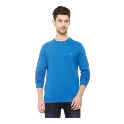 Allen Solly Blue Solid Full Sleeves Sweatshirt-picture-37