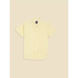 Allen Solly Boys Beige Cotton Printed Shirt-picture-31