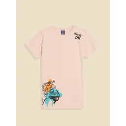 Allen Solly Boys Beige Cotton Regular Fit Graphic T-shirt-picture-26