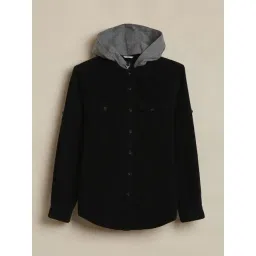 Allen Solly Boys Black Cotton Slim Fit Shirt-picture-23