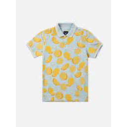 Allen Solly Boys Blue Cotton Printed Polos-picture-33