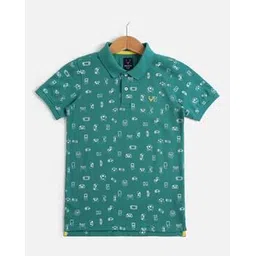 allen solly Boys Graphic Print Regular Fit Polo T-Shirt-picture-36