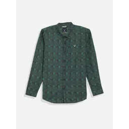 Allen Solly Boys Green Cotton Polyblend Printed Shirt-picture-44