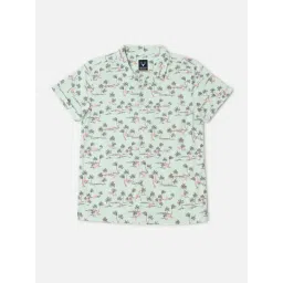 Allen Solly Boys Green Cotton Printed Shirt-picture-28