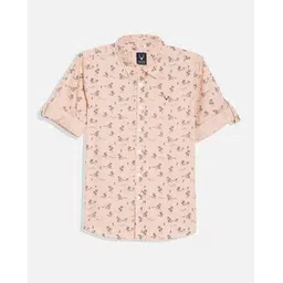 allen solly Boys Micro Print Slim Fit Cotton Shirt-picture-16