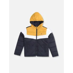 Allen Solly Boys Navy & Yellow Color Block Full Sleeves Jacket-picture-29