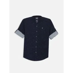 Allen Solly Boys Navy Cotton Printed Full Sleeves Shirt-picture-18