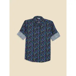 Allen Solly Boys Navy Printed Shirt-picture-36