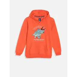 Allen Solly Boys Orange Cotton Blend Embellished Sweatshirt-picture-45