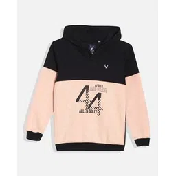 allen solly Boys Typographic Regular Fit Hooded Sweatshirt-picture-21
