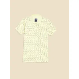 Allen Solly Boys Yellow Cotton Printed Polo T-Shirt-picture-13