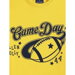 Allen Solly Boys Yellow Cotton Printed T-Shirt image 4